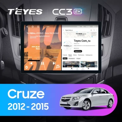 Штатная магнитола Teyes CC3 2K 4/32 Chevrolet Cruze J300 J308 (2012-2015) F1 (11")