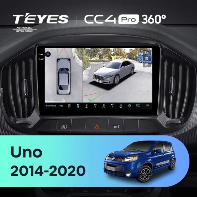 Штатная магнитола Teyes CC4 Pro 360 12/256 Fiat Uno (2014-2020)