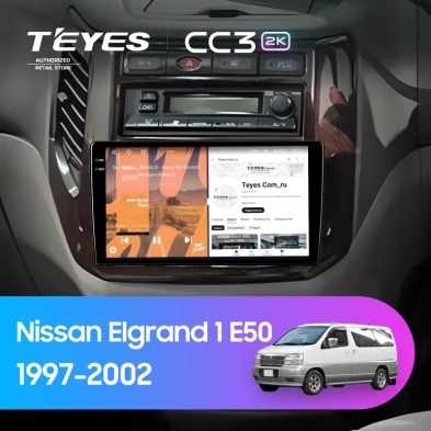 Штатная магнитола Teyes CC3 2K 6/128 Nissan Elgrand 1 E50 (1997-2002)