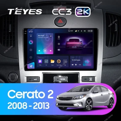 Штатная магнитола Teyes CC3 2K 4/32 Kia Cerato 2 TD (2008-2013) F1