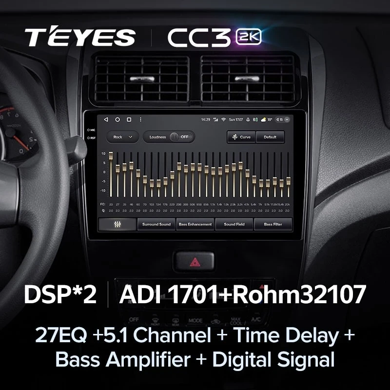 Штатная магнитола Teyes CC3 2K 4/32 Toyota Wigo/Agya (2020-2023) F1