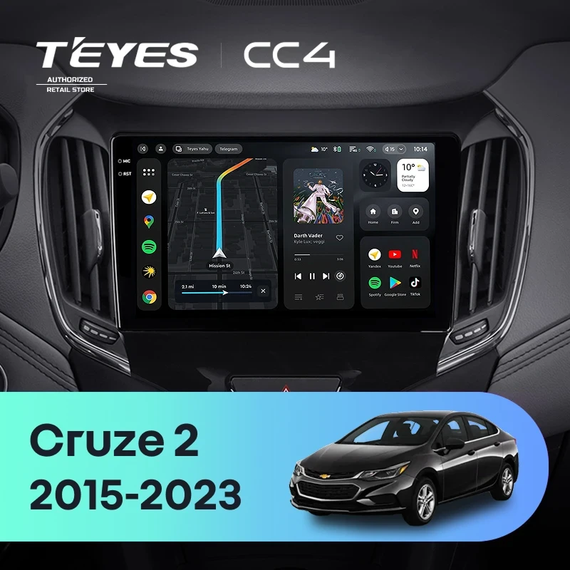 Штатная магнитола Teyes CC4 6/64 Chevrolet Cruze 2 (2015-2023)