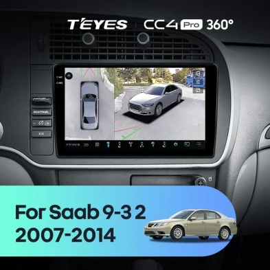 Штатная магнитола Teyes CC4 Pro 360 8/128 Saab 9-3 2 (2007-2014)