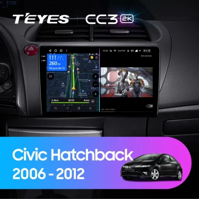 Штатная магнитола Teyes CC3 2K 4/32 Honda Civic Hatchback (2006-2012)