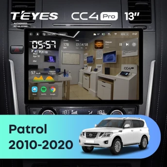 Штатная магнитола Teyes CC4 Pro 12/256 Nissan Patrol Y62 (2010-2020) F2 (13")