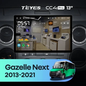 Штатная магнитола Teyes CC4 Pro 12/256 для GAZ Gazelle Next (2013-2021) F3 (13")