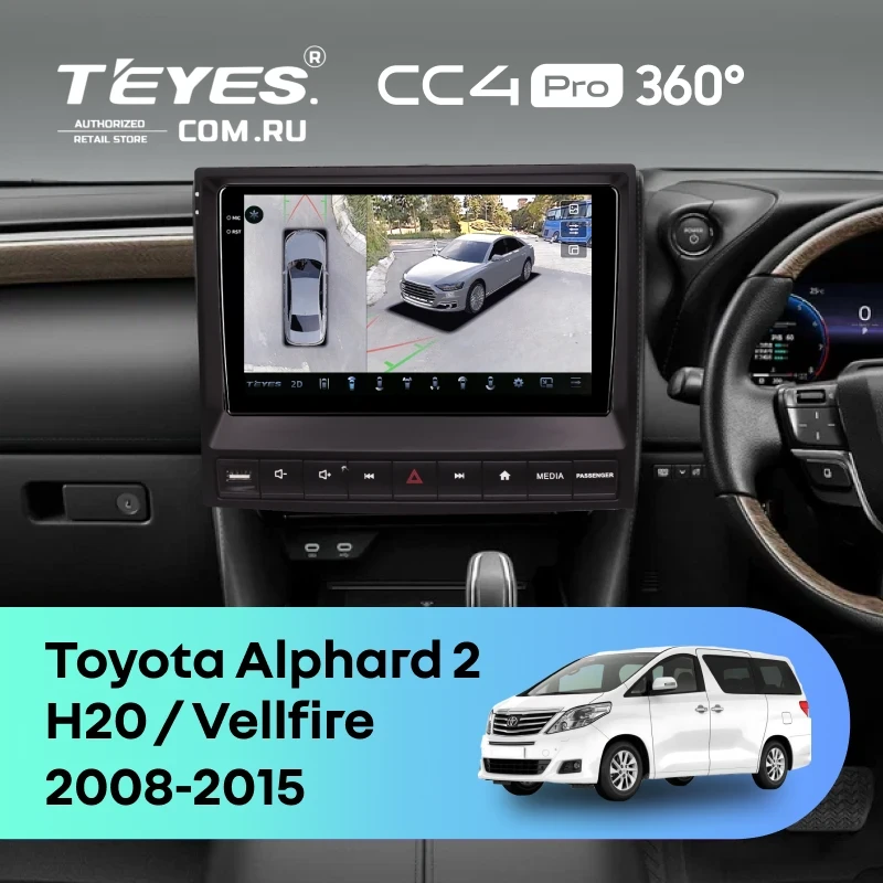 Штатная магнитола Teyes CC4 Pro 360 12/256 Toyota Alphard 2 H20 (2008-2015) F3