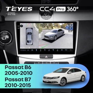 Штатная магнитола Teyes CC4 Pro 360 8/128 Volkswagen Passat B6 (2005-2010)