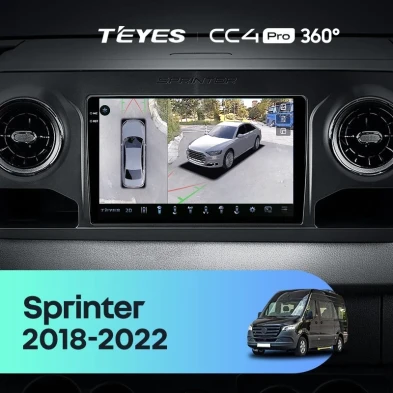 Штатная магнитола Teyes CC4 Pro 360 8/128 Mercedes-Benz Sprinter (2018-2022) F1