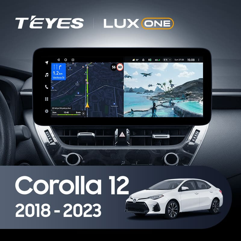 Штатная магнитола Teyes LUX ONE 4/64 Toyota Corolla 12 E210 XP210 (2018-2023) Тип-B