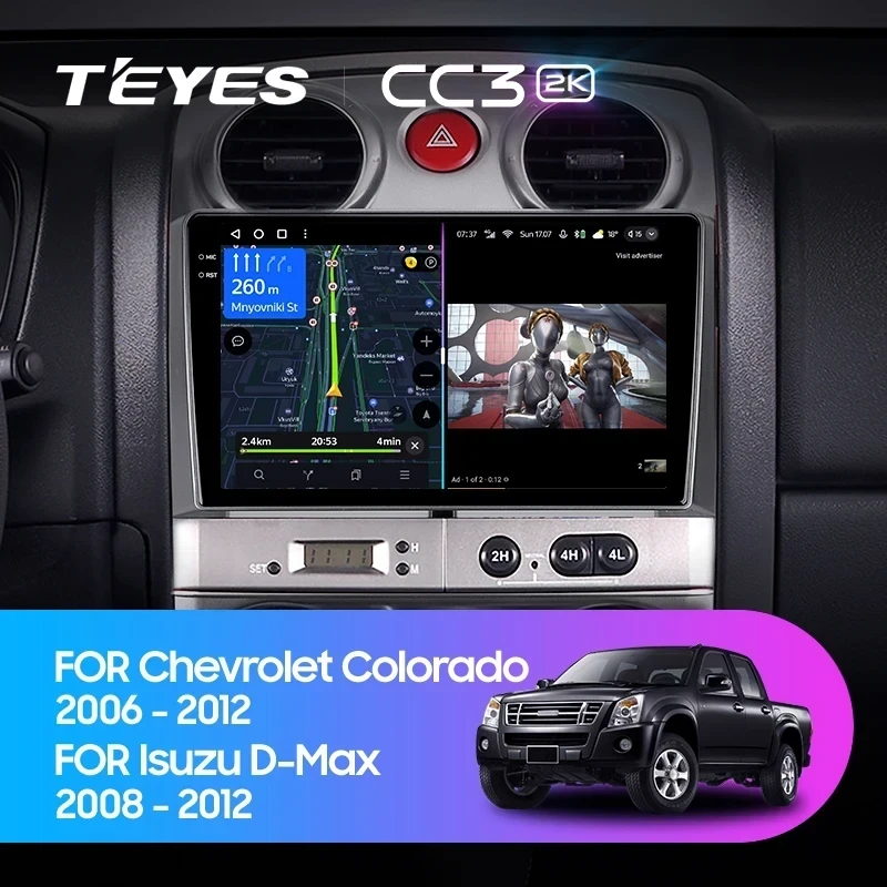 Штатная магнитола Teyes CC3 2K 4/32 Isuzu D-Max (2008-2012)