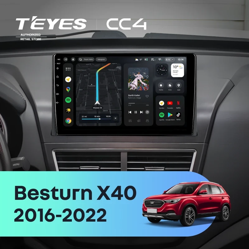 Штатная магнитола Teyes CC4 8/128 FAW Besturn X40 (2016-2022)