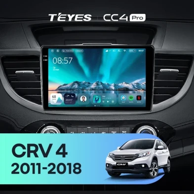 Штатная магнитола Teyes CC4 Pro 12/256 Honda CR-V 4 RM RE (2011-2018) 9" Тип-A