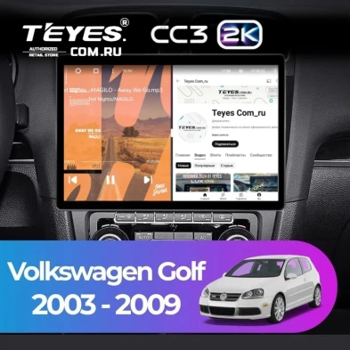 Штатная магнитола Teyes CC3 2K 4/64 Volkswagen Golf (2003-2009) (13")
