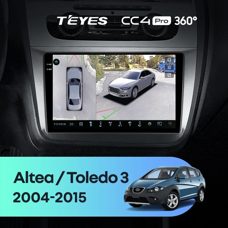 Штатная магнитола Teyes CC4 Pro 360 8/128 Seat Altea 5P (2004-2015) Правый руль