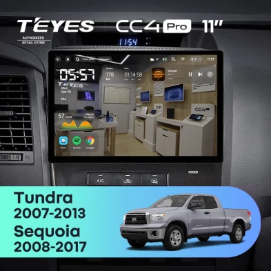 Штатная магнитола Teyes CC4 Pro 8/128 Toyota Sequoia XK60 (2008-2017) (11")