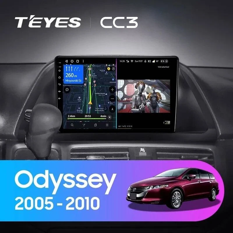 Штатная магнитола Teyes CC3 4/32 Honda Odyssey (2005-2010) (US EDITION)