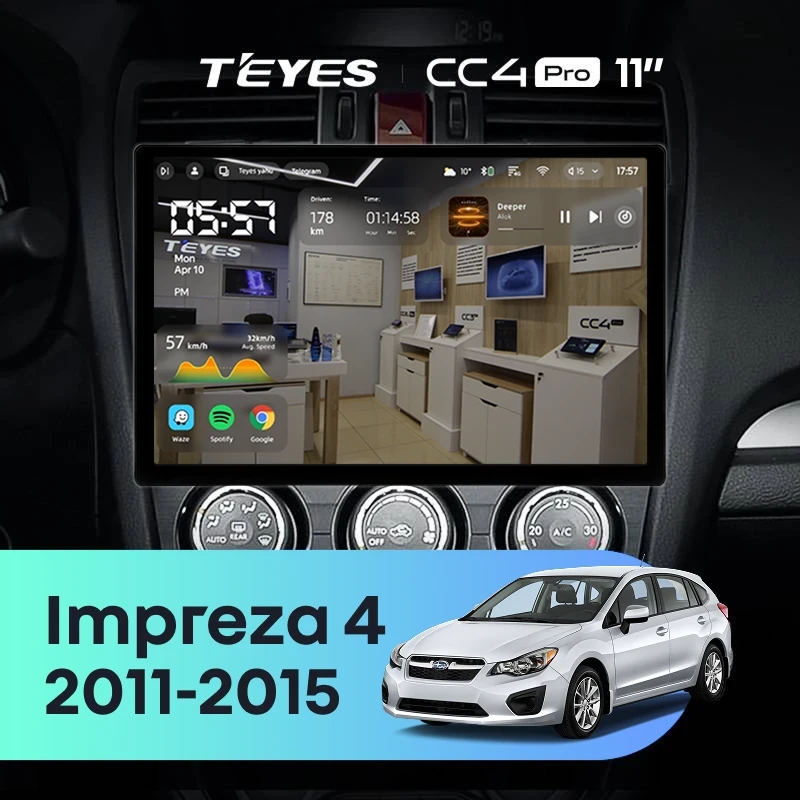 Штатная магнитола Teyes CC4 Pro 12/256 Subaru Impreza 4 (2011-2015) Тип-B (11")