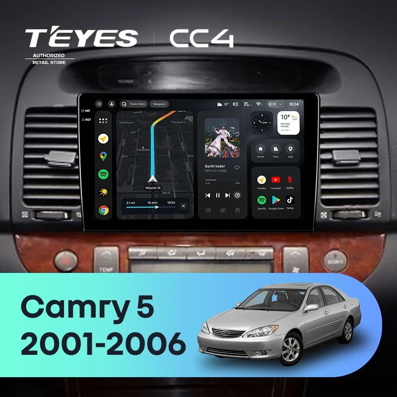 Штатная магнитола Teyes CC4 6/64 Toyota Camry 5 XV 30 (2001-2006) Тип-A