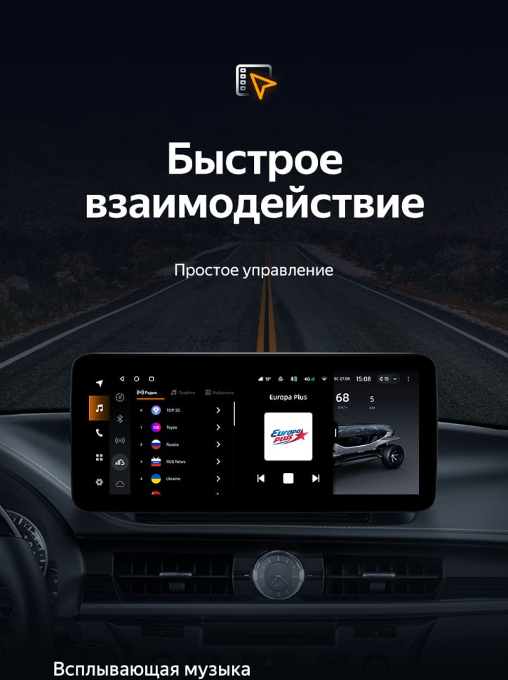 Штатная магнитола Teyes LUX ONE 4/64 Lexus ES ES200 ES250 ES300h ES350 XV60 VI 6 (2012-2018) Тип-A