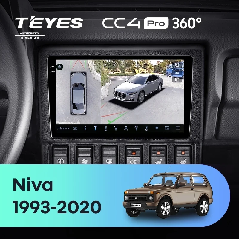 Штатная магнитола Teyes CC4 Pro 360 8/128 LADA Niva (1993-2020)