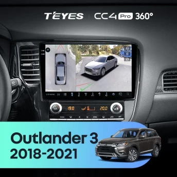 Штатная магнитола Teyes CC4 Pro 360 12/256 Mitsubishi Outlander 3 (2018-2021)