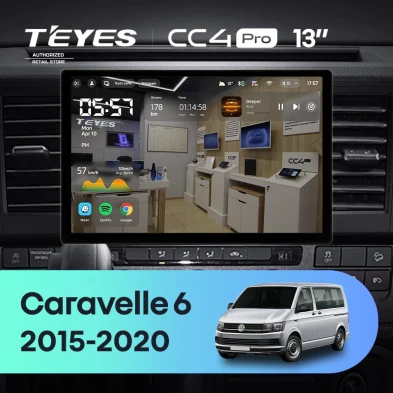 Штатная магнитола Teyes CC4 Pro 12/256 Volkswagen Caravelle T6 (2015-2020) (13")