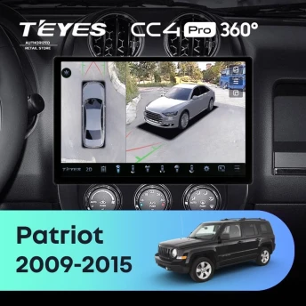 Штатная магнитола Teyes CC4 Pro 360 12/256 Jeep Patriot (2009-2015) (13")