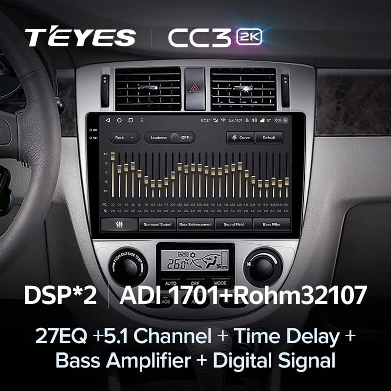 Штатная магнитола Teyes CC3 2K 4/32 Chevrolet Lacetti J200 (2004-2013) F2 Тип-B