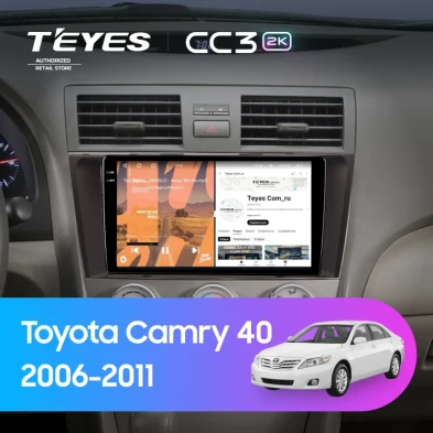 Штатная магнитола Teyes CC3 2K 360 6/128 Toyota Camry 6 XV 40 (2006-2011) F3 (черная)