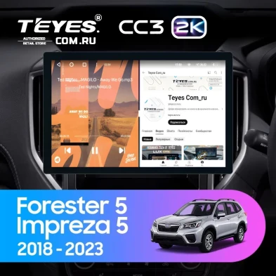 Штатная магнитола Teyes CC3 2K 4/64 Subaru Impreza 5 (2018-2023) (13")