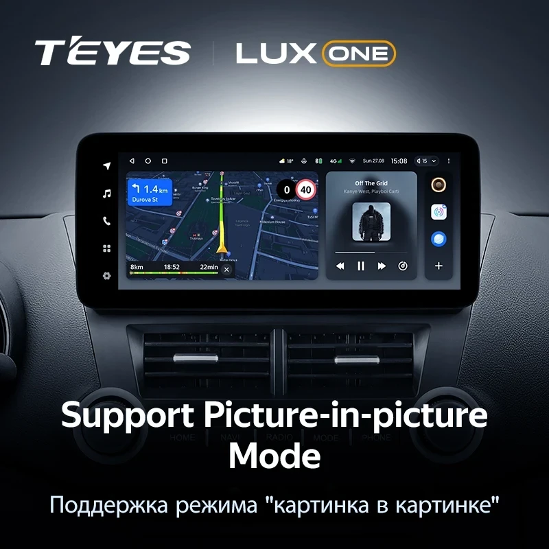 Штатная магнитола Teyes LUX ONE 360 6/128 Toyota Highlander 2 XU40 (2007-2013)