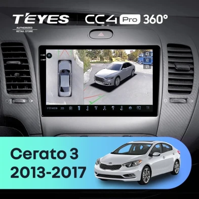 Штатная магнитола Teyes CC4 Pro 360 12/256 Kia Cerato 3 YD (2013-2017) F1 Тип-AB