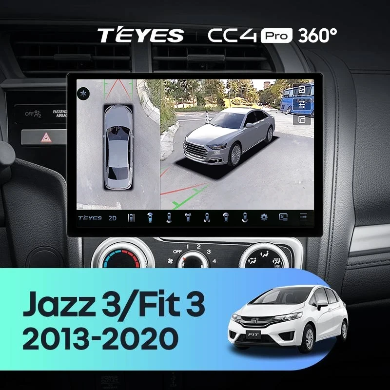 Штатная магнитола Teyes CC4 Pro 360 12/256 Honda Jazz 3 (2015-2020) Тип-A (13")
