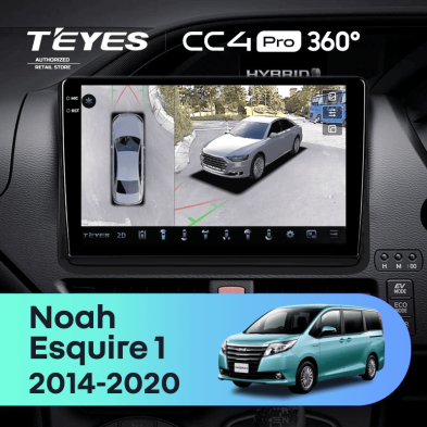 Штатная магнитола Teyes CC4 Pro 360 8/128 Toyota Noah R80 (2014-2020) F2 Правый руль