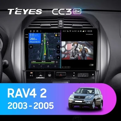Штатная магнитола Teyes CC3 2K 4/64 Toyota RAV4 2 CA20 CA20W XA20 (2003-2005) F4