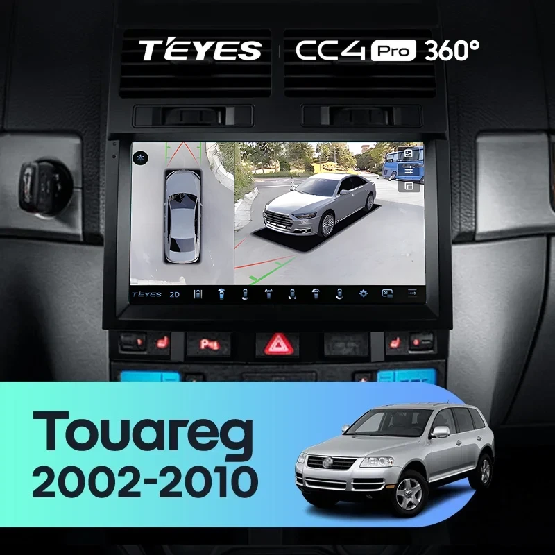 Штатная магнитола Teyes CC4 Pro 360 12/256 Volkswagen Touareg GP (2002-2010) F1
